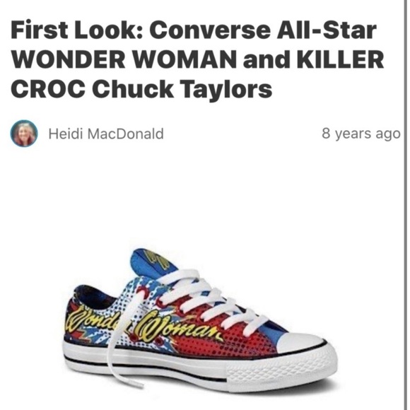 wonder woman converse tennis shoes
